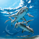 An artist’s interpretation of marine life as it existed just before the Cretaceous-Paleogene extinction